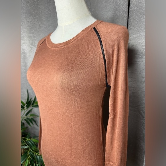 Scotch & Soda Maison Scotch Women’s Knit Crewneck Sweater Dress Brown Sz S - Picture 5 of 13